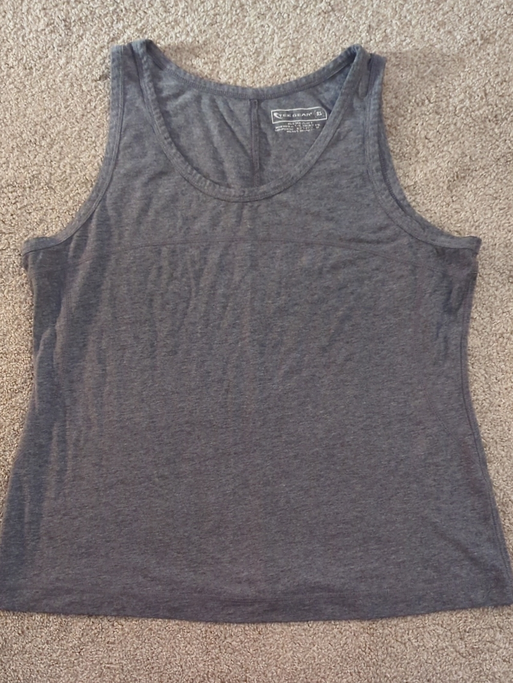 Tek Gear Women's Charcoal Gray Scoop Neck Tank Top